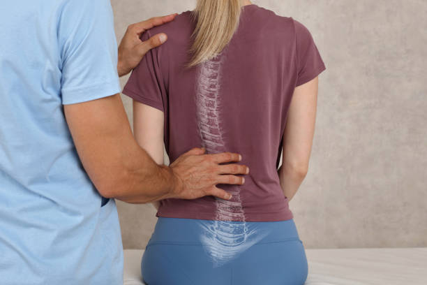 Chiropractor in Vaughan adjusting a patient with scoliosis