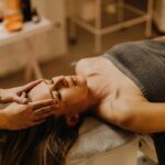 Woman receiving aromatherapy massage in a peaceful clinic in Vaughan