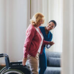 A physiotherapist in Vaughan guiding a patient through therapeutic exercises to improve both physical and mental wellness