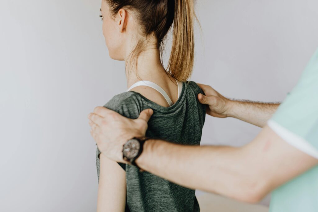 Professional chiropractor in Vaughan performing spinal adjustment on patient