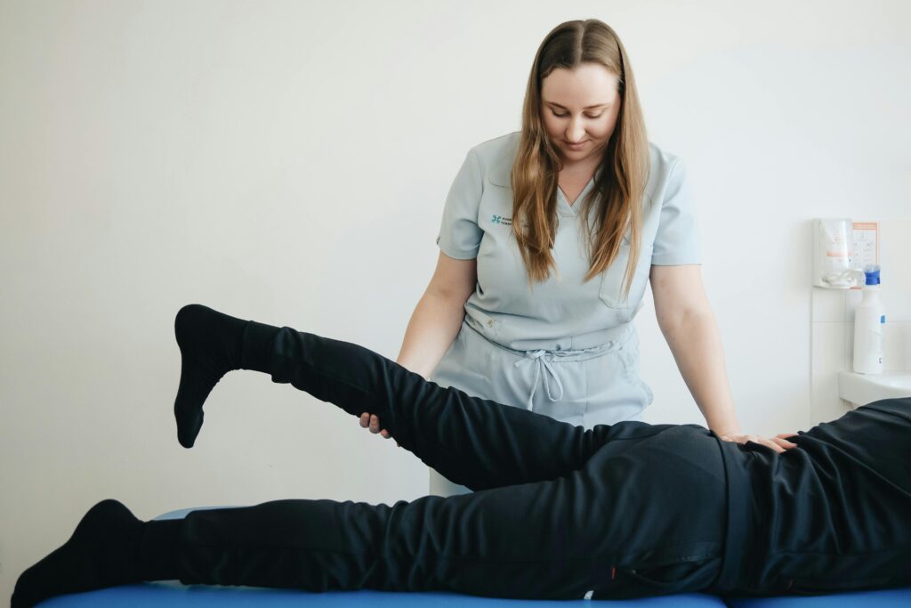 Professional chiropractor in Vaughan performing spinal adjustment to improve patient mobility and flexibility