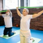 Senior receiving physiotherapy treatment to improve balance and mobility in Newmarket clinic
