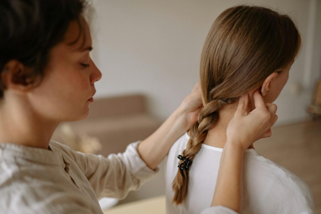 A therapist performing specialized tech neck massage treatment at PhysioChiroWellness Vaughan clinic
