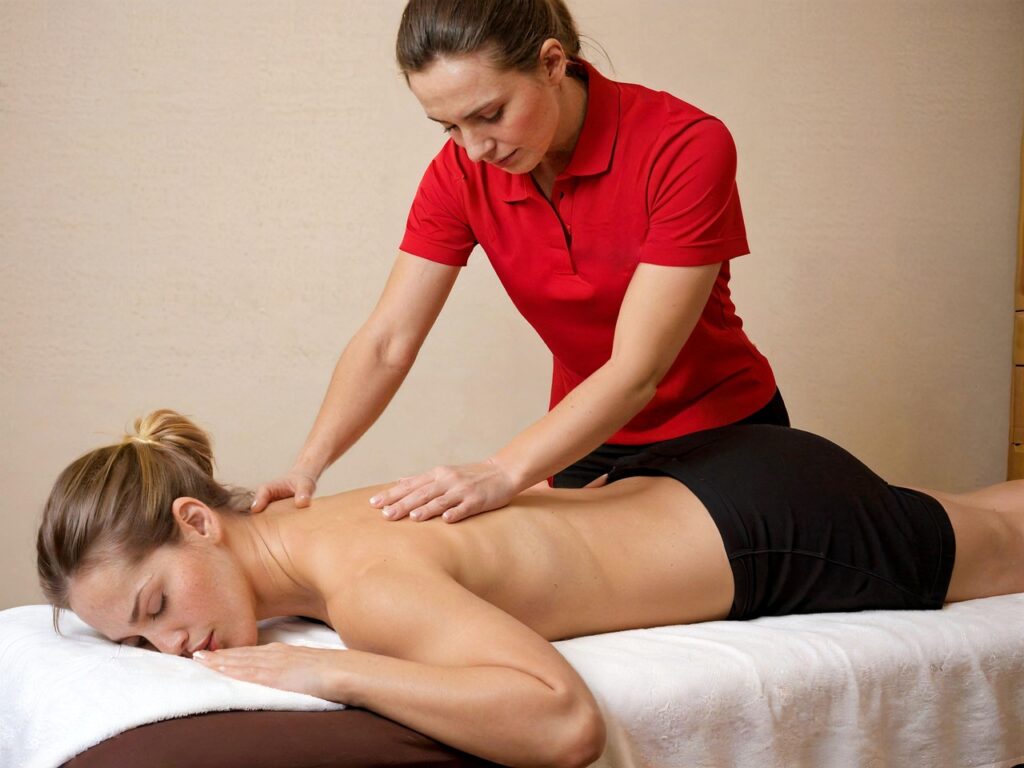 A relaxing Swedish massage session in progress at a Vaughan clinic