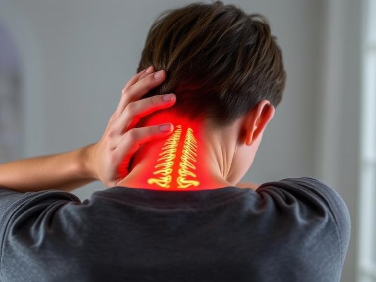 Chiropractor in Vaughan performing gentle neck adjustment for whiplash recovery.