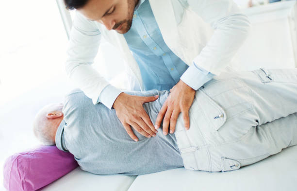 Chiropractor in Vaughan adjusting a patient with sciatica for relief