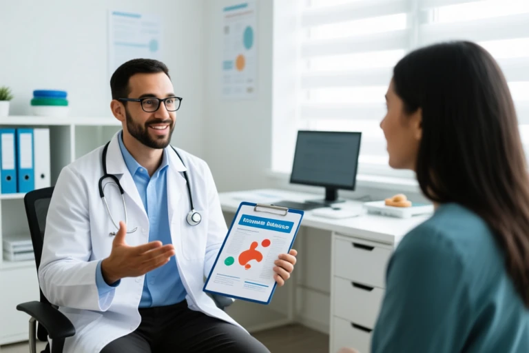 Naturopath in Newmarket discussing hormonal balance with patient